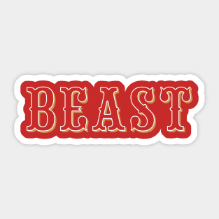 Red & Gold Beast Sticker